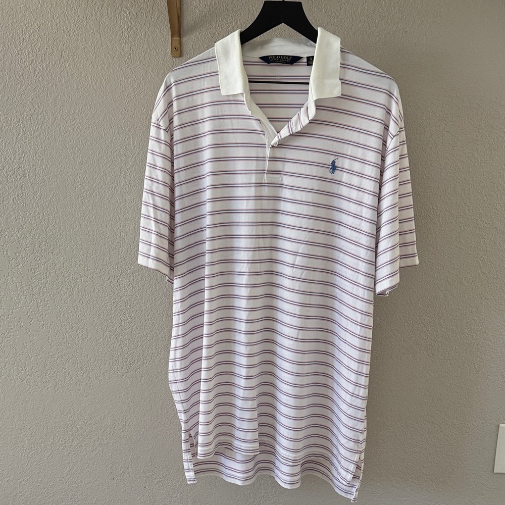 Polo by Ralph Lauren Striped  Collared Golf Tee